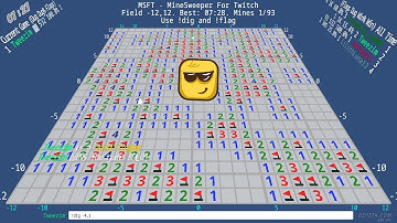 Record Time on 25x25 Minefield in 07:28 by Tweezim - MineSweeper For Twitch (MSFT) - Click Edition