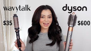 TikTok VIRAL Wavytalk Heated Round Brush VS Dyson Airwrap on CURLY Hair! screenshot 4