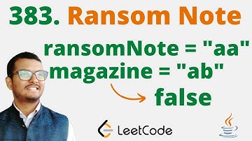 383. Ransom Note || Java || Leetcode || Hindi