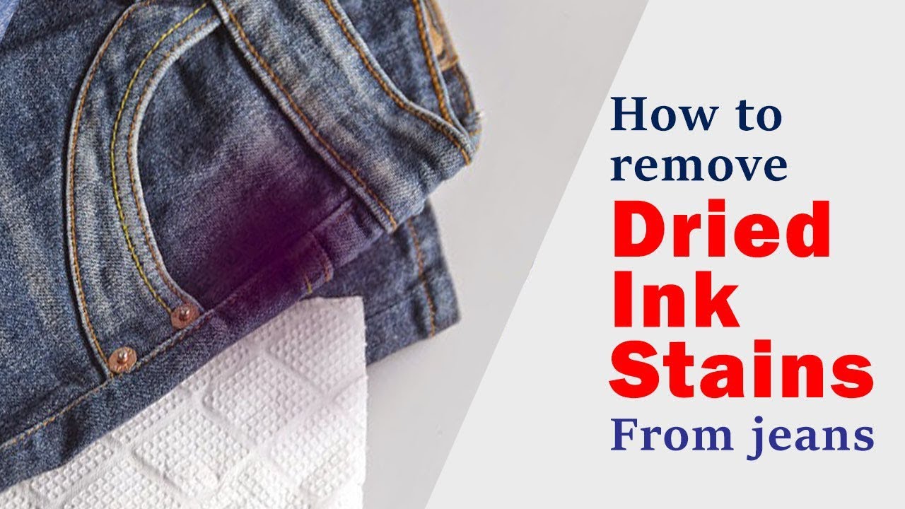 How to remove dried ink stains from jeans - Liza Cleaning - YouTube