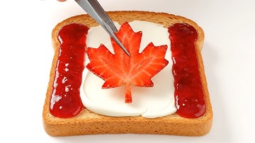 World Flags Made from REAL Food 🍓 | Satisfying ASMR Toast Art