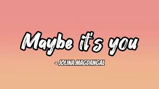 Watch Jolina Magdangal Maybe Solo Version video