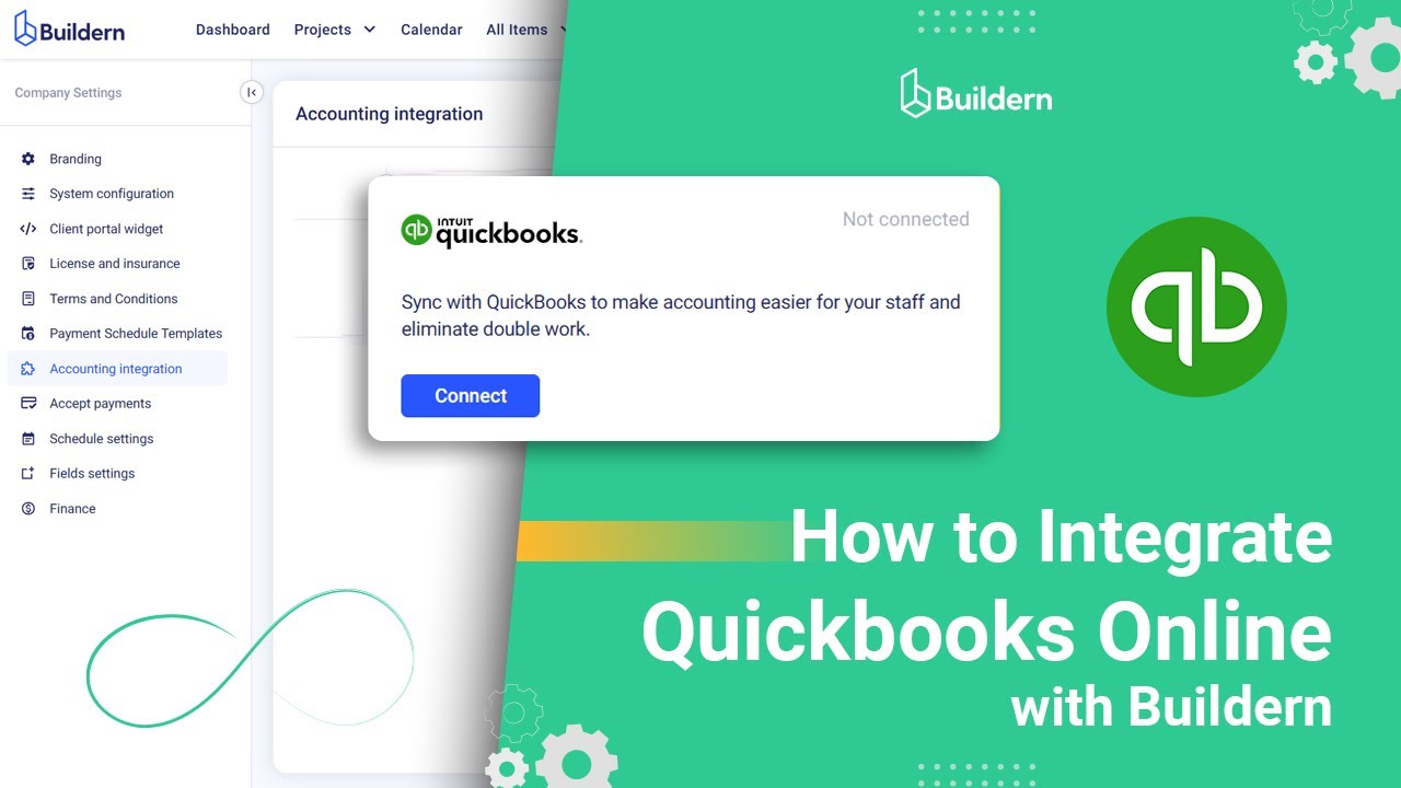 How to Integrate Quickbooks Online with Buildern - YouTube