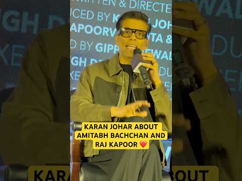 Karan Johar About Amitabh Bachchan And Raj Kapoor Karanjohar Amitabhbachchan Rajkapoor Trending