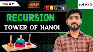 Lecture 71 : Recursion : Master RECURSION with TOWER of HANOI Problems || DSA Placement Series