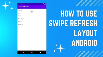 How to use swipe to refresh layout (swipetorefreshlayout) in android?