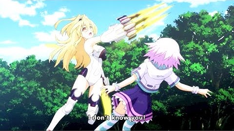 Hyperdimension Neptunia: The Animation - Yellow Heart attacking Neptune (Remembering Neptuna)