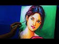 Indian woman painting tutorial ||  Watercolor beautiful girl drawing painting || portrait painting