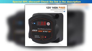 New Smart Dual Battery Isolator 12V 140A Waterproof Digital Voltage Sensitive Relay VSR Switch For