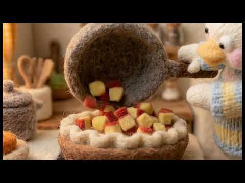 Baking Apple Pie | Cozy Animation ASMR | Felty World