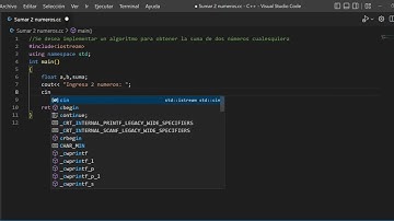Se desea implementar un algoritmo para obtener la suma de dos números cualquiera c++