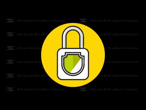 Lock Closed Premium flat icon animated with alpha channel