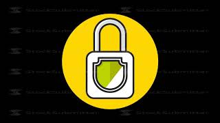 Lock Closed Premium flat icon animated with alpha channel