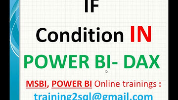 IF Condition in Power BI | DAX If Condition