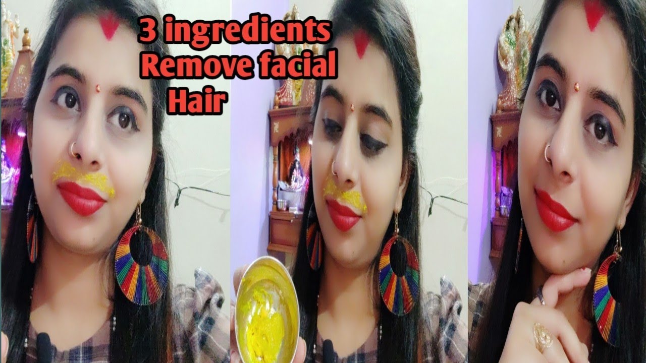 How to Remove Facial Hair Permanently💯Naturally At Home No Pain No