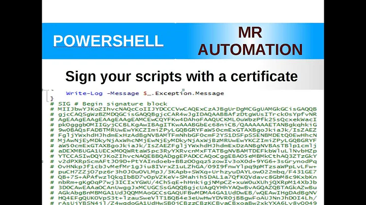 PowerShell S1E36 (Script Signing)
