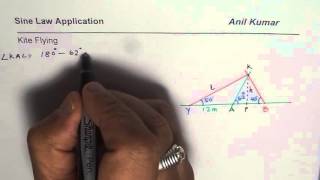 Sine Law CHALLENGE Application Kite Flying Height and Length of String screenshot 5