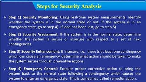Security Analysis and Major Components of On Line Security Assessment