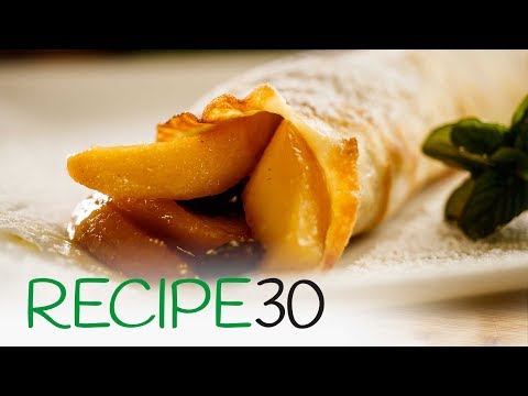 Video: How To Make Thin Pancakes With A Spicy Apple Filling