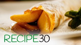 French Apple Crepes, a thin apple pancake recipe