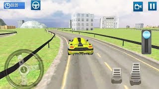 Risky Road Car Driving 3D: Hill Drag Driver Green Sport Car Unlocked - Android GamePlay 2020 screenshot 2