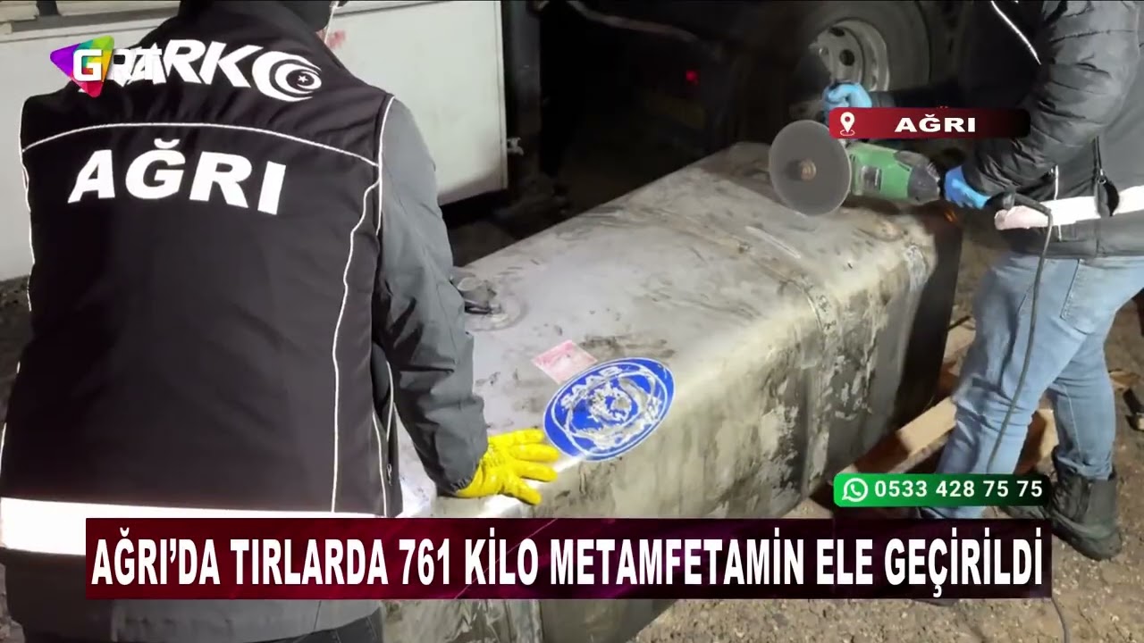 Ağrı’da tırlarda 761 kilo metamfetamin ele geçirildi