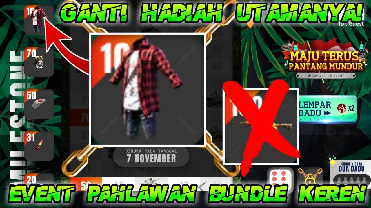 PENJELASAN BUG EVENT PAHLAWAN BOOYAH BERHADIAH BUNDLE KEREN FREE