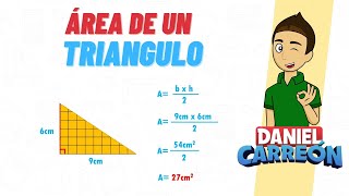 ÁREA DE UN TRIANGULO Super facil - Para principiantes