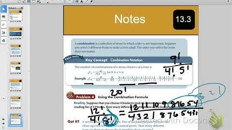 13.3 - Permutations and Combinations