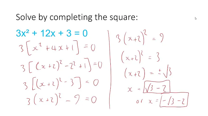 Completing the square when the coefficient isn't 1