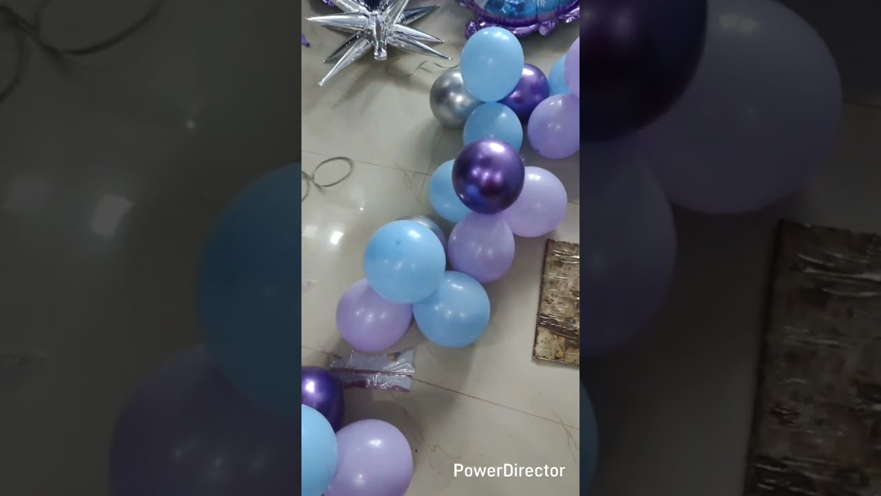 Frozen theme bday decoration making 