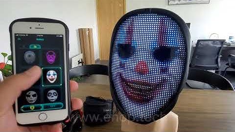 APP LED MASK LUMINOUS SHINING COSPLAY MASK SUPPORT DIY/TEXT/ANIMATION/INTERACTIVE HALLOWEEN