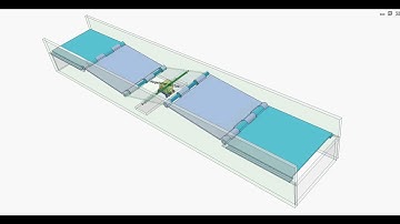 Wave motion of five hinge connected plates