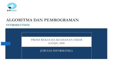 Algoritma dan Pemrograman [RKS111] - Pertemuan 1 "Introduction"