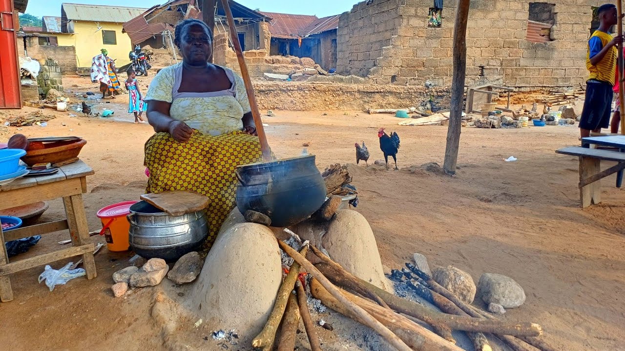 How Banku Is Prepared in a Rural Town in Ghana