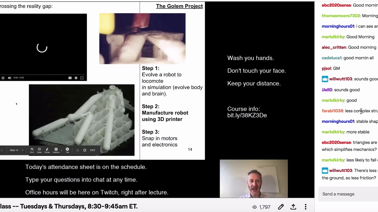 Evolutionary robotics course. Lecture 15. Taped March 19, 2020.