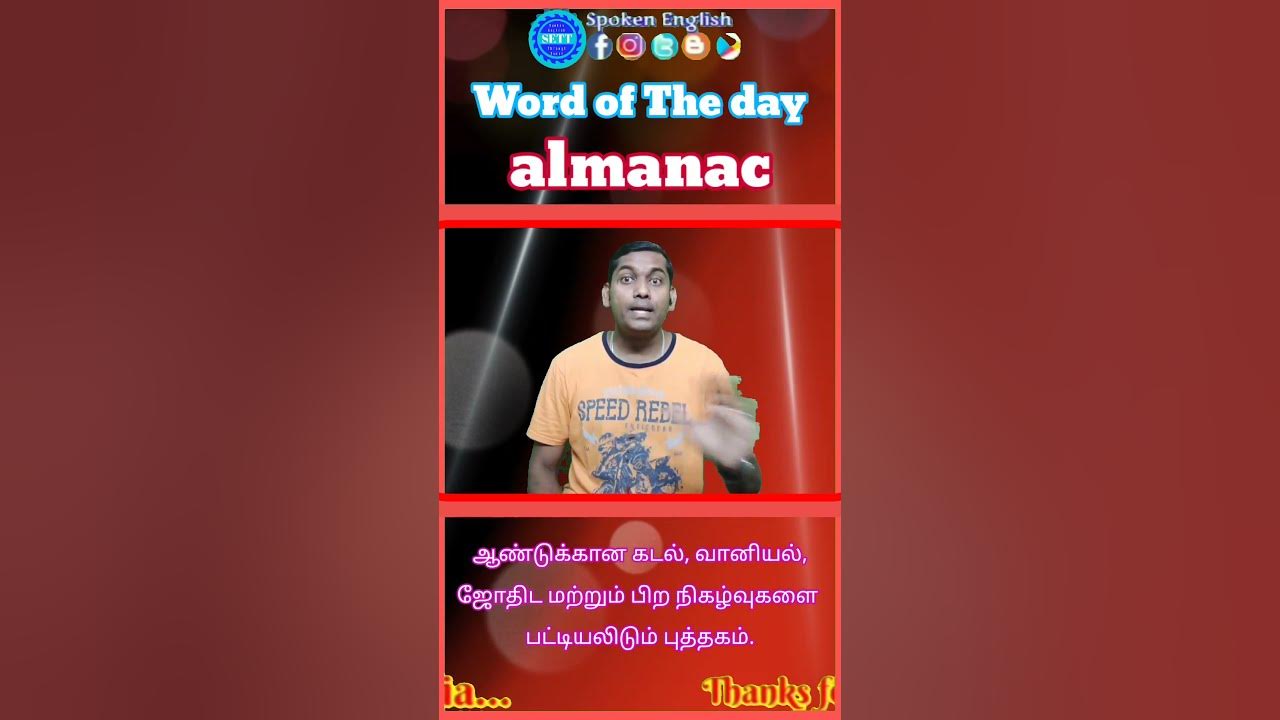 almanac Tamil meaning pronunciation & a sentence Spoken English