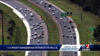 Experts: I-4, the most dangerous Florida interstate, sees improvement in safety