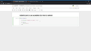 Verificación si un numero es par o impar en Python