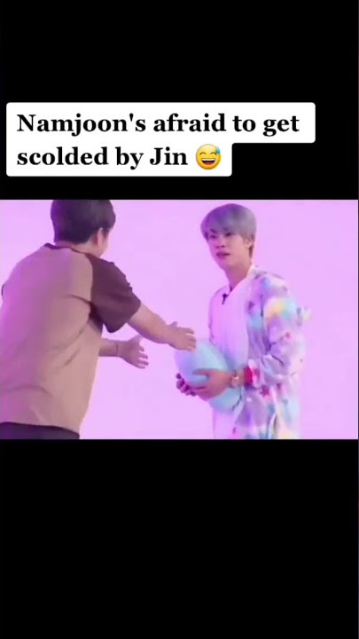 Namjoon's afraid to get scolded by Jin 😅💜