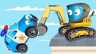 Coches infantiles - Carritos para niños - Excavadora y bolas multicolores - Dibujos animados