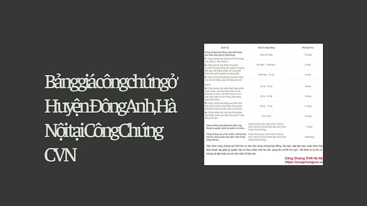 Văn phòng công chứng trung tâm đông anh