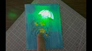 DIY Glowing Jellyfish Card 💚 Magical Light-Up Card Tutorial