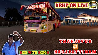 BUSSID TAMIL LIVE 🔴| ESWARI BUS MOD | THANJAVUR TO NAGAPATTINAM |ROG 5S|ROAD TO 1.1K💛|#bussid#krkpyt screenshot 2
