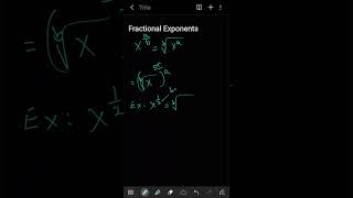 Fractional Exponents