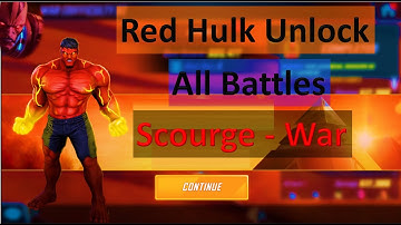 Scourge War Red Hulk Unlock All nodes   Marvel Strike Force