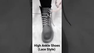 High Ankle Shoes Laces Styles || Shoes Lace  #shorts #shortsvideo