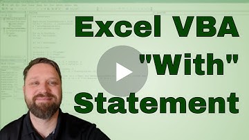 Excel VBA With Statement Intro