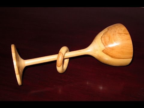 Woodturning - Making another Goblet with capt   ive Ring 