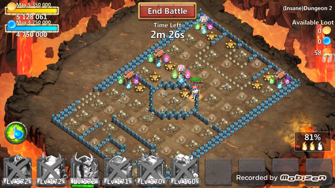 Insane Dungeon 2-1 reliable 3-flame victory without Mino - YouTube